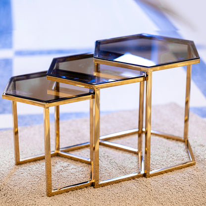 Hexagonal / 3 telescopic table 3145 PVD