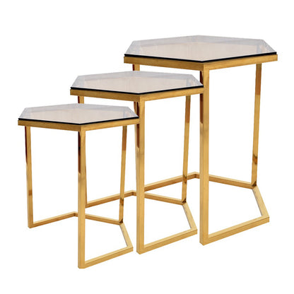 Hexagonal / 3 telescopic table 3145 PVD