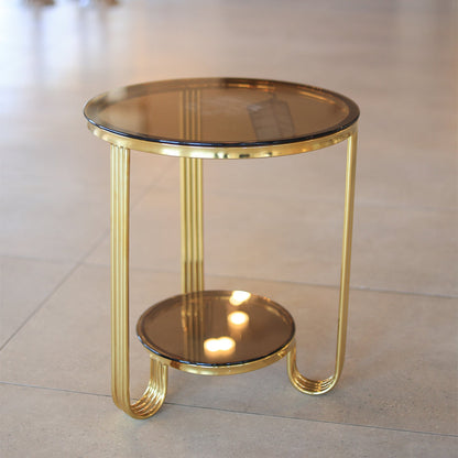 Aline Table, Stainless Steel, 50×60cm - Gold PVD- ترابيزة ألين، ستانلس ستيل، 50×60 سم - ذهبي PVD