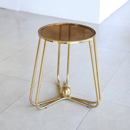 Miray Table, Stainless Steel, 61×45cm - Gold-ترابيزة ميراي، ستانلس ستيل، 61×45 سم - ذهبي