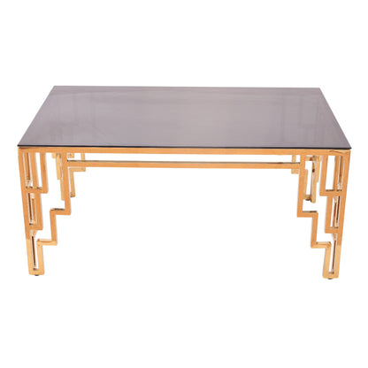 Table, stainless steel, 100*60×46cm Gold PVD - ترابيزه، استالس ستيل، 100*60×46 سم دهبي PVD