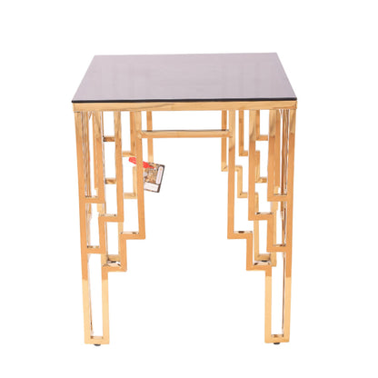 Table, stainless steel, 50×60cm Gold PVD - ترابيزه، استالس ستيل، 50×60 سم دهبي PVD