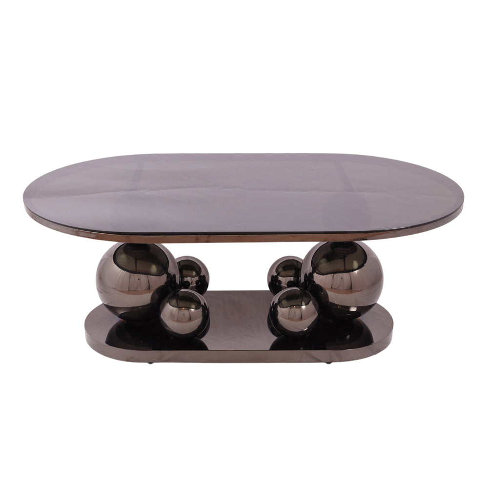 Table, stainless steel, 120*70×45cm Black PVD - ترابيزه، استالس ستيل، 120*70×45 سم اسود PVD