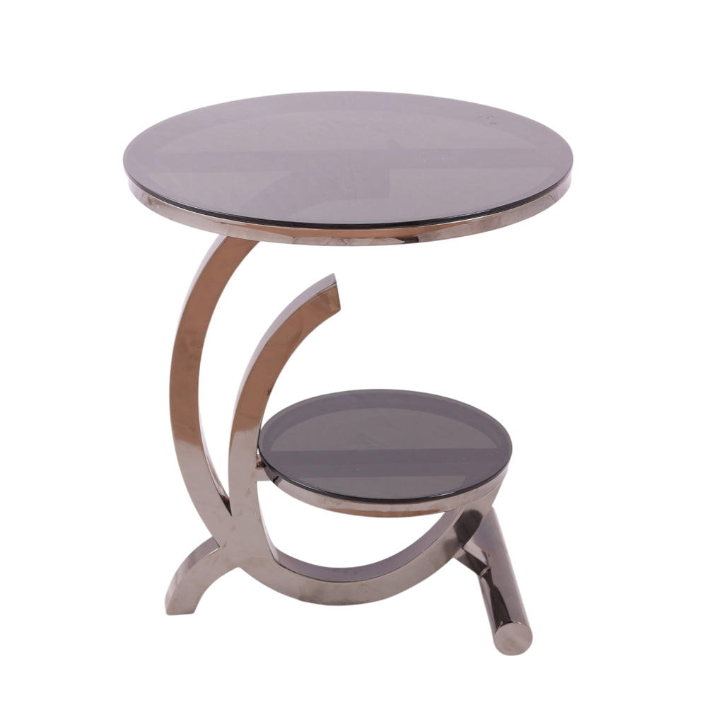 Table, stainless steel, 55×58cm Black PVD - ترابيزه، استالس ستيل، 55×58 سم اسود PVD