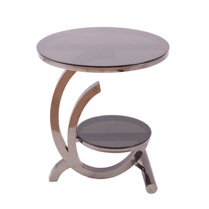 Table, stainless steel, 55×58cm Black PVD - ترابيزه، استالس ستيل، 55×58 سم اسود PVD