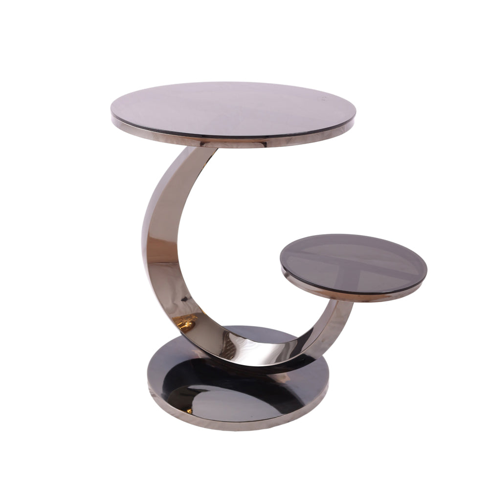 Table, stainless steel, 55×68cm Black PVD - ترابيزه، استالس ستيل، 55×68 سم اسود PVD