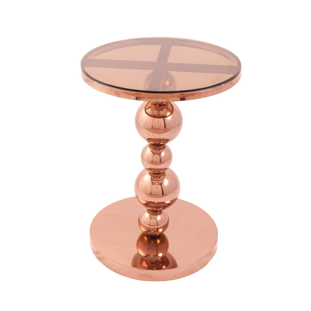 Table, stainless steel, 45×60cm Rose Gold - ترابيزه، استالس ستيل، 45×60 سم روز جولد