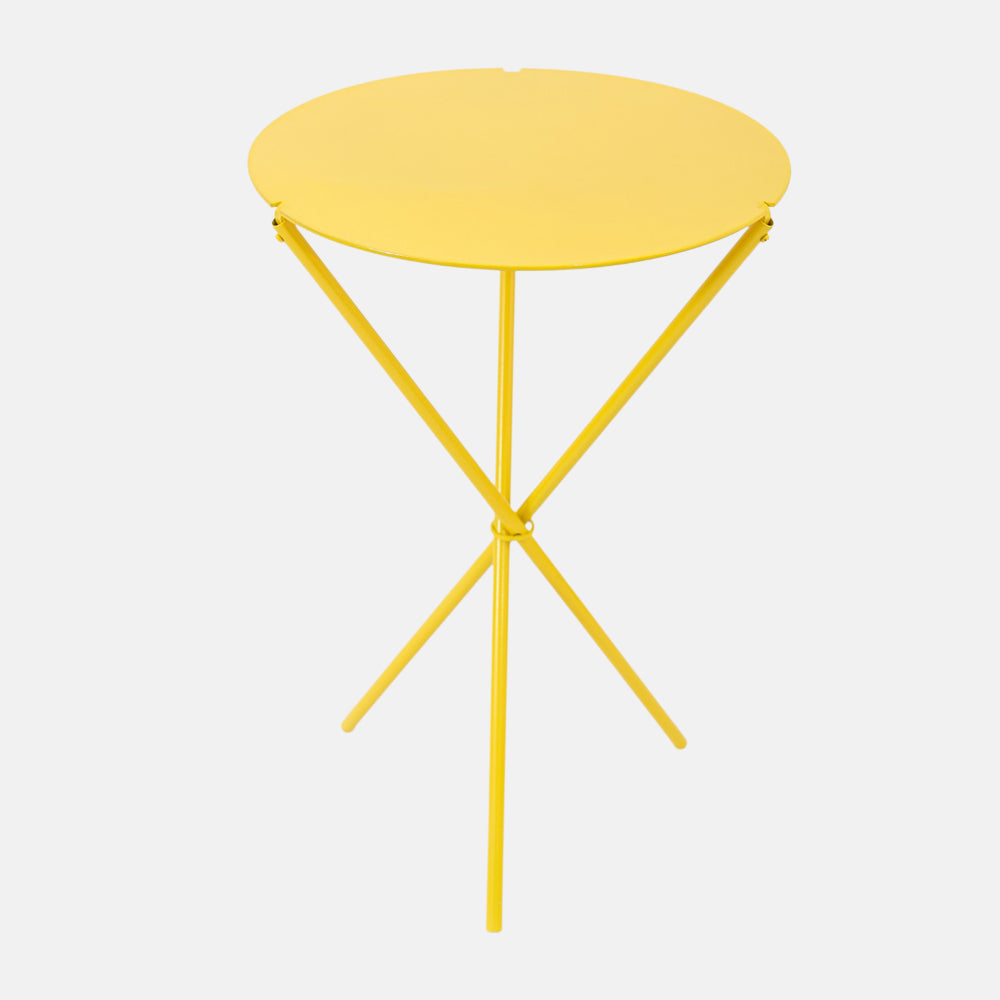 Round Table Metal 35×52cm Yellow - ترابيزة مستديرة معدن 35×52 سم أصفر