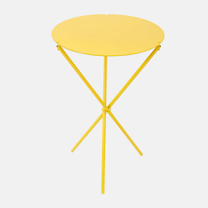 Round Table Metal 35×52cm Yellow - ترابيزة مستديرة معدن 35×52 سم أصفر