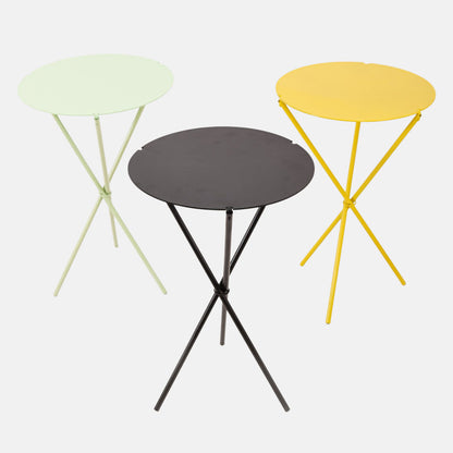 Round Table Metal 35×52cm Yellow - ترابيزة مستديرة معدن 35×52 سم أصفر