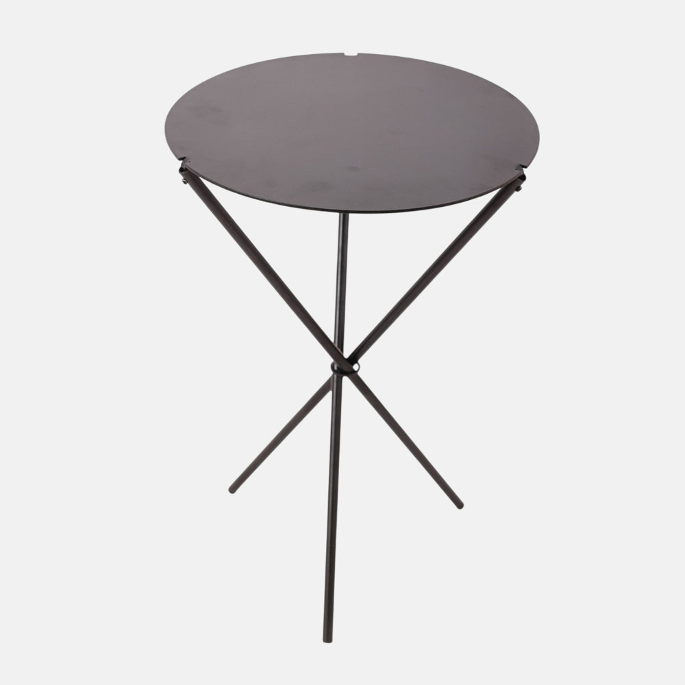 Round Table Metal 35×52cm Black - ترابيزة مستديرة معدن 35×52 سم أسود