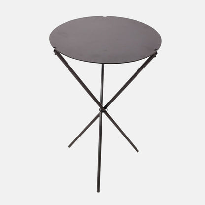 Round Table Metal 35×52cm Black - ترابيزة مستديرة معدن 35×52 سم أسود