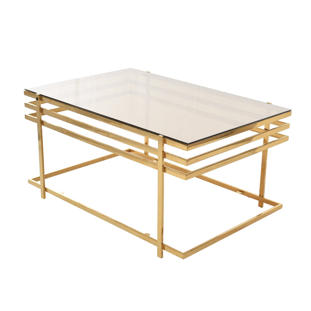 Layers Table, Stainless Steel, 45×90cm - PVD