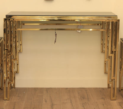 Console, stainless steel, 120*40×90cm Gold PVD - كنسول، استالس ستيل، 120*40×90 سم دهبي PVD