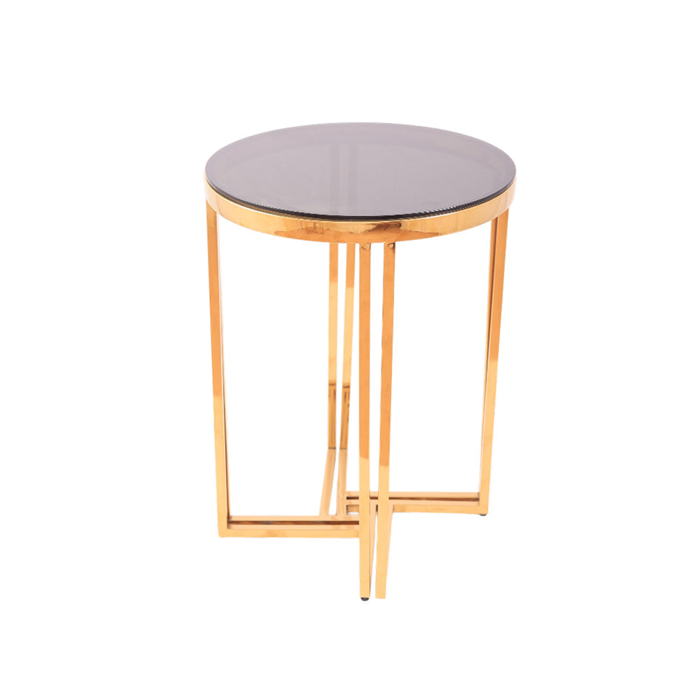 Table, stainless steel, 45×66cm Gold PVD - ترابيزه، استالس ستيل، 45×66 سم دهبي PVD