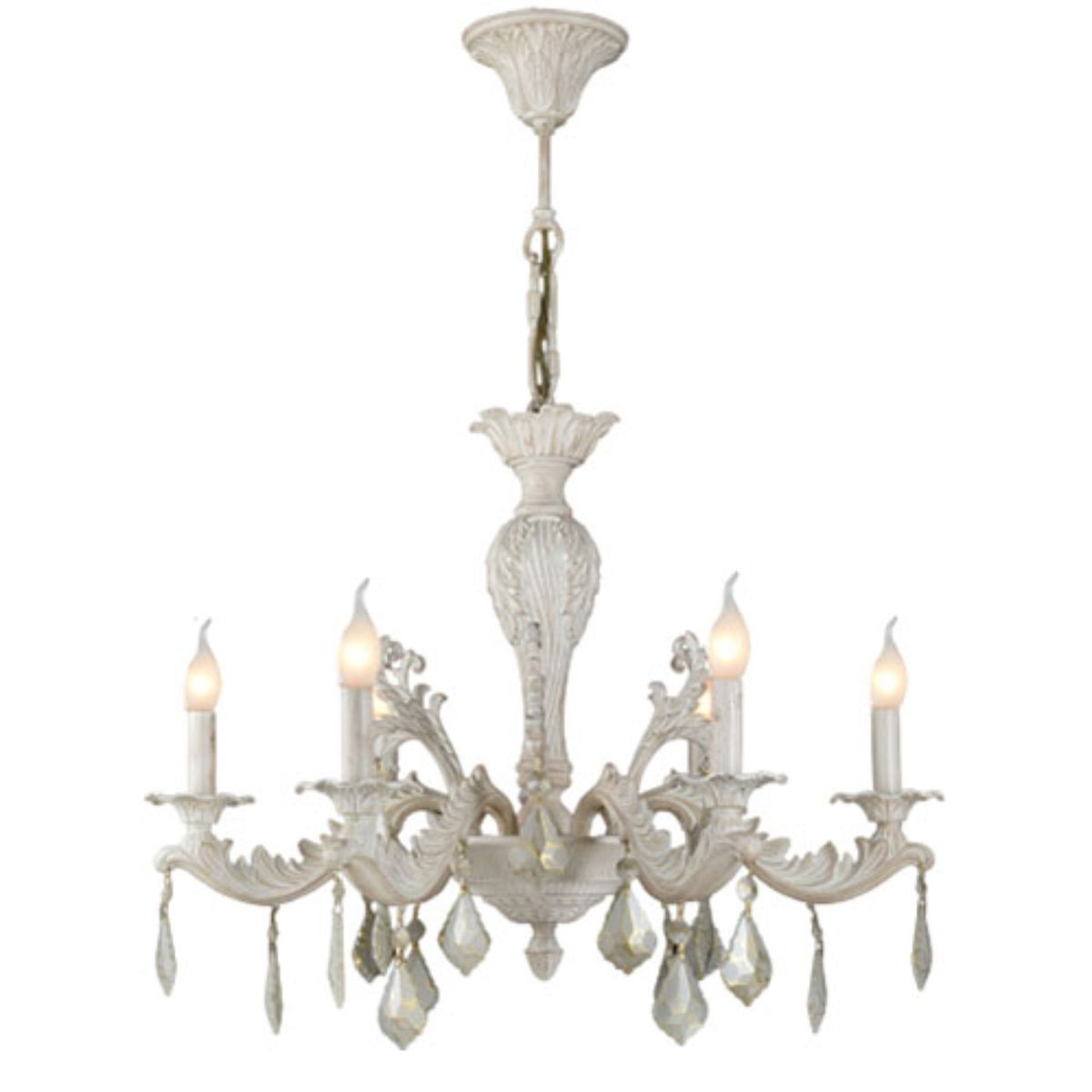 Moscow Chandelier, 6 Lights, Aluminum, 75×75cm - Whitey