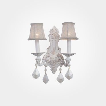 Bride 2 Lights Vintage Whitey Wall Lamp