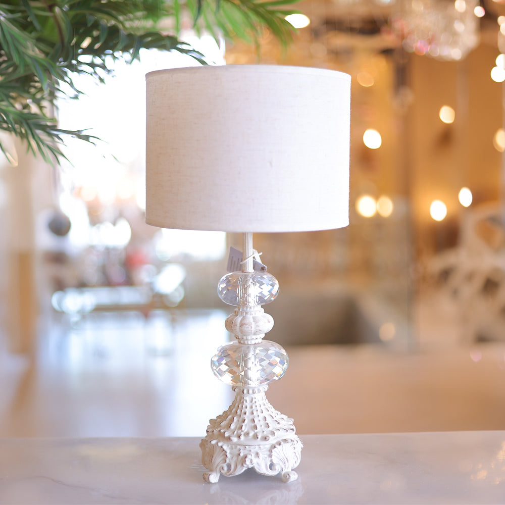 Table Lamp, 1 Lights, Metal Whitey - أباجورة، 1 لمبة، معدن وايتي