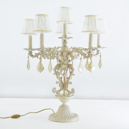 Candlestick 6 Lights Cockscomb Whitey Zone