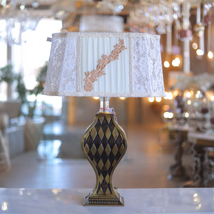 Table Lamp, 1 Lights, Ceramic Brown - أباجورة، 1 لمبة، سيراميك بني