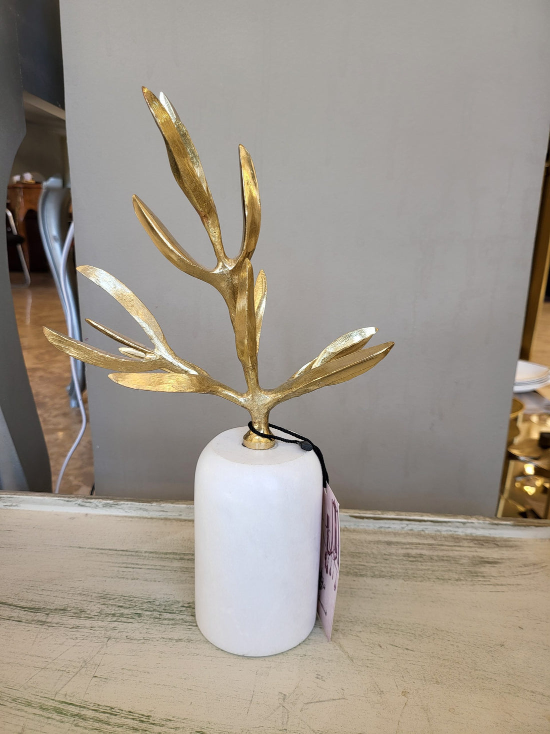 Table Accessory Marble White Gold | Kandil Egypt