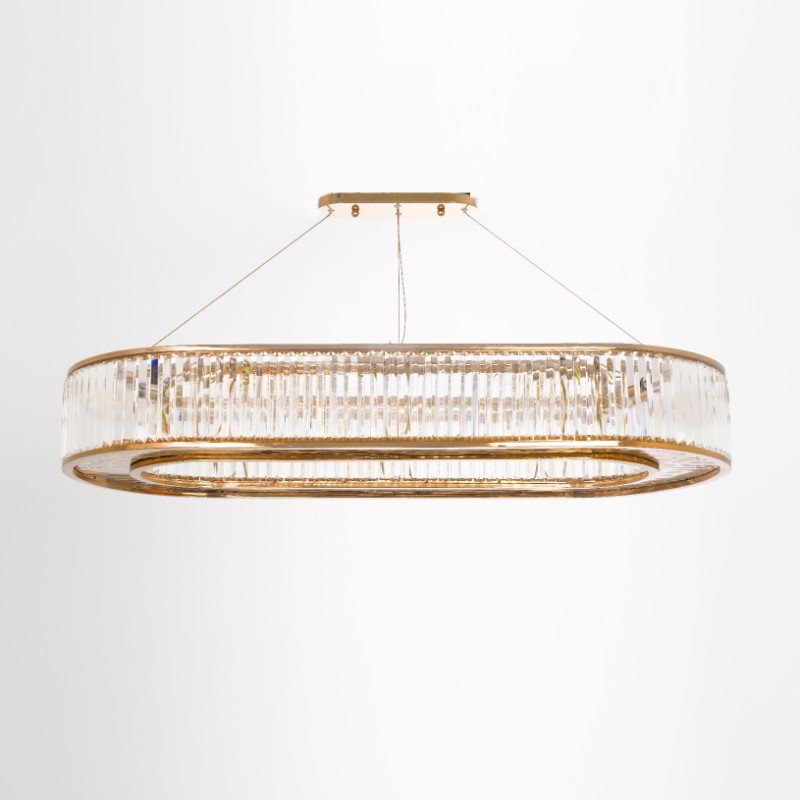 Chandelier 120 x 50 special product 2023 oval solitaire gold