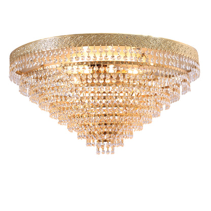 Pyramidal cage Flush Light, 8 Lights, Metal, 70×30cm - Gold