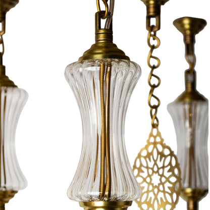 Arabesque Chandelier, 4 Lights, Copper, 40×70cm - Oxide