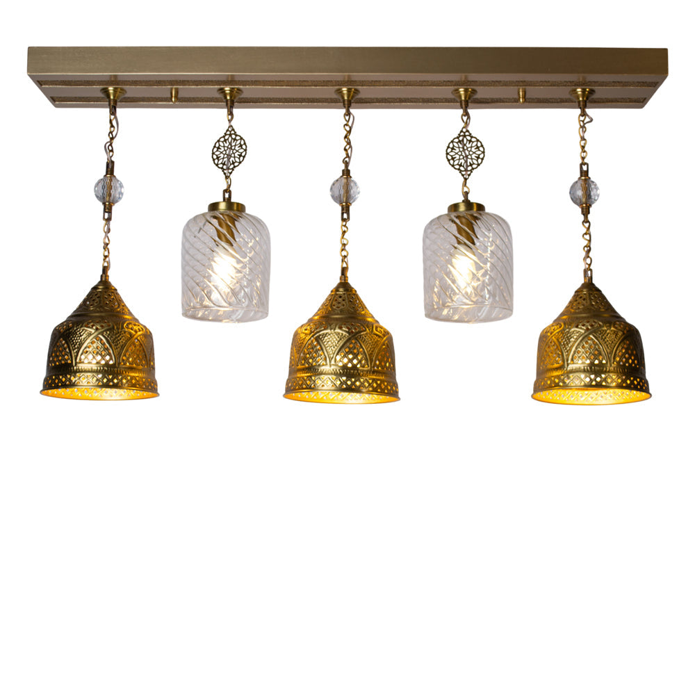 Chandelier, 5 Lights, Aluminum, 105×60cm - Oxide