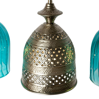 Chandelier, 5 Lights, Copper, 105×73cm - Silver