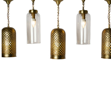 Chandelier, 5 Lights, Copper, 105×70cm - Oxide