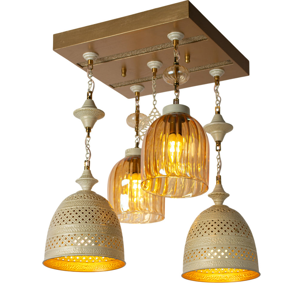 Chandelier, Copper, 40*40×63cm - Whitey