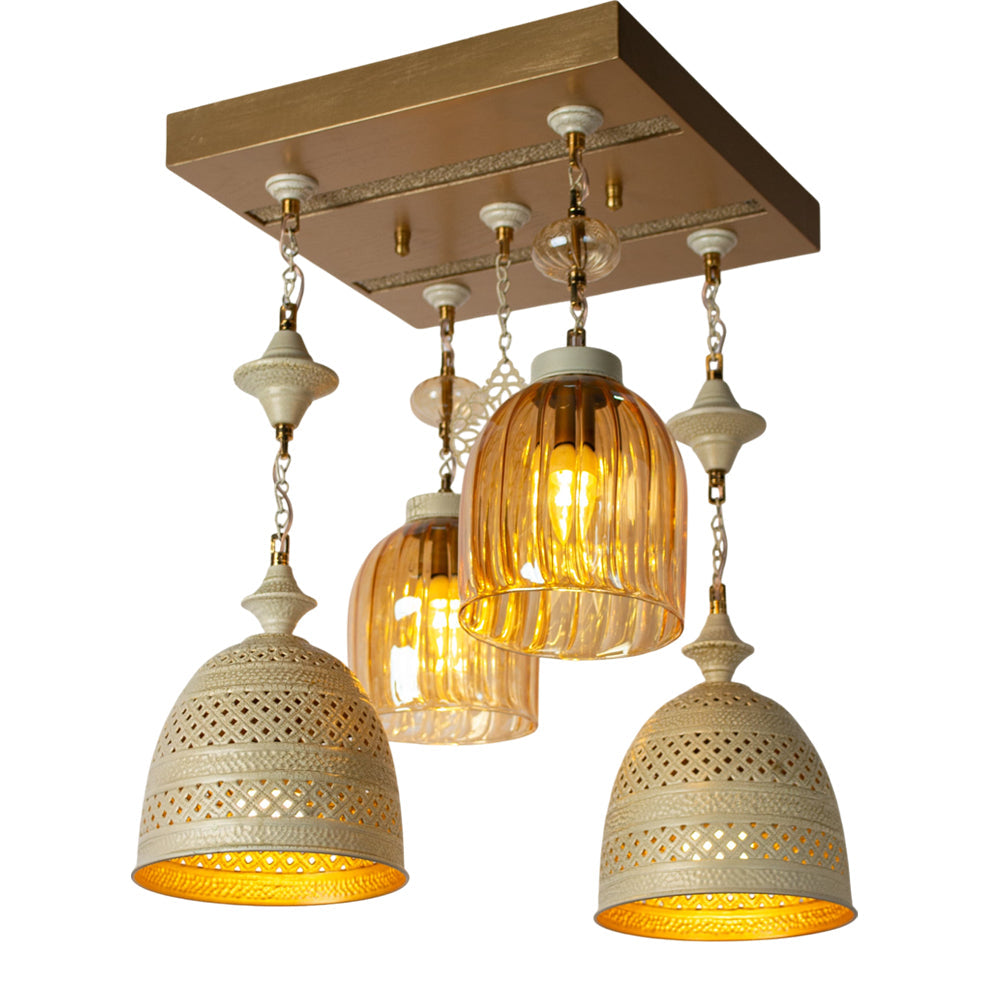 Chandelier, Copper, 40*40×63cm - Whitey