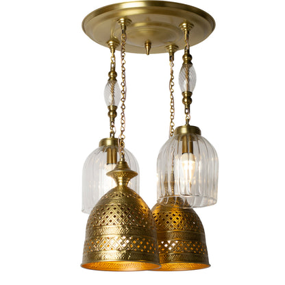 Chandelier, 4 Lights, Copper, 33×70cm - Oxide