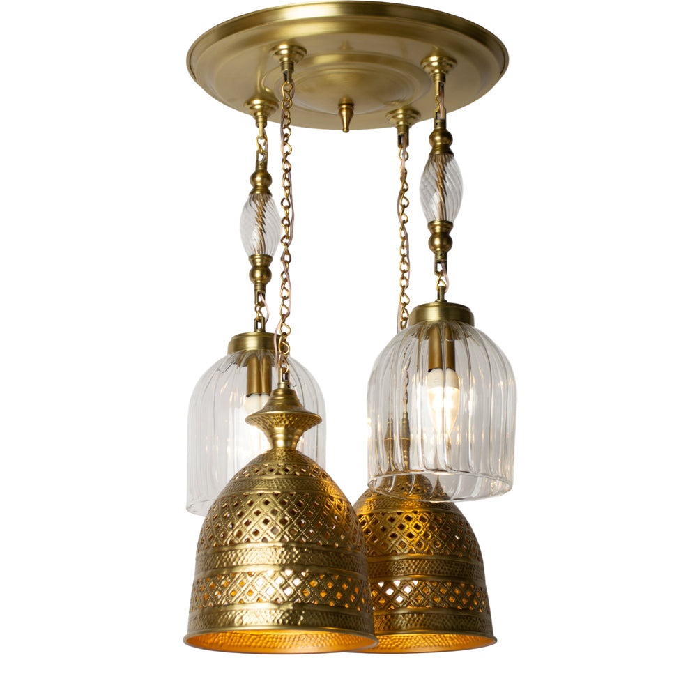 Chandelier, 4 Lights, Copper, 33×70cm - Oxide