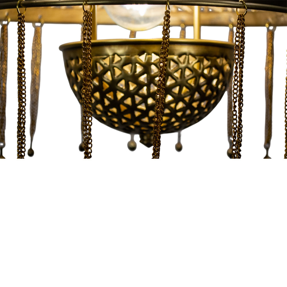 Chandelier, 5 Lights, Metal, 43×80cm - Oxide