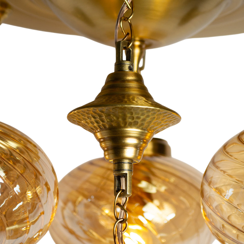 Chandelier, 6 Lights, Copper, 45×60cm - Oxide