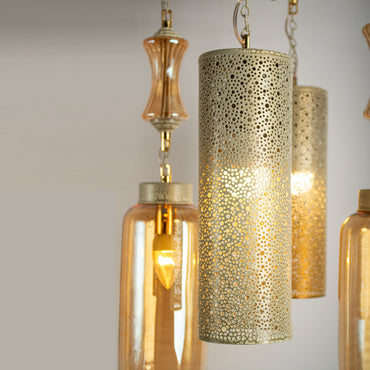 Chandelier, 4 Lights, Metal, 45×63cm - Whitey