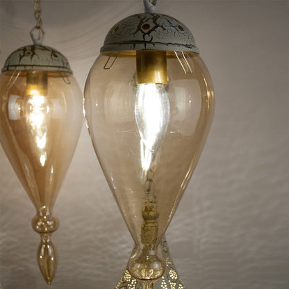 Chandelier, 6 Lights, Copper, 45×60cm - Whitey