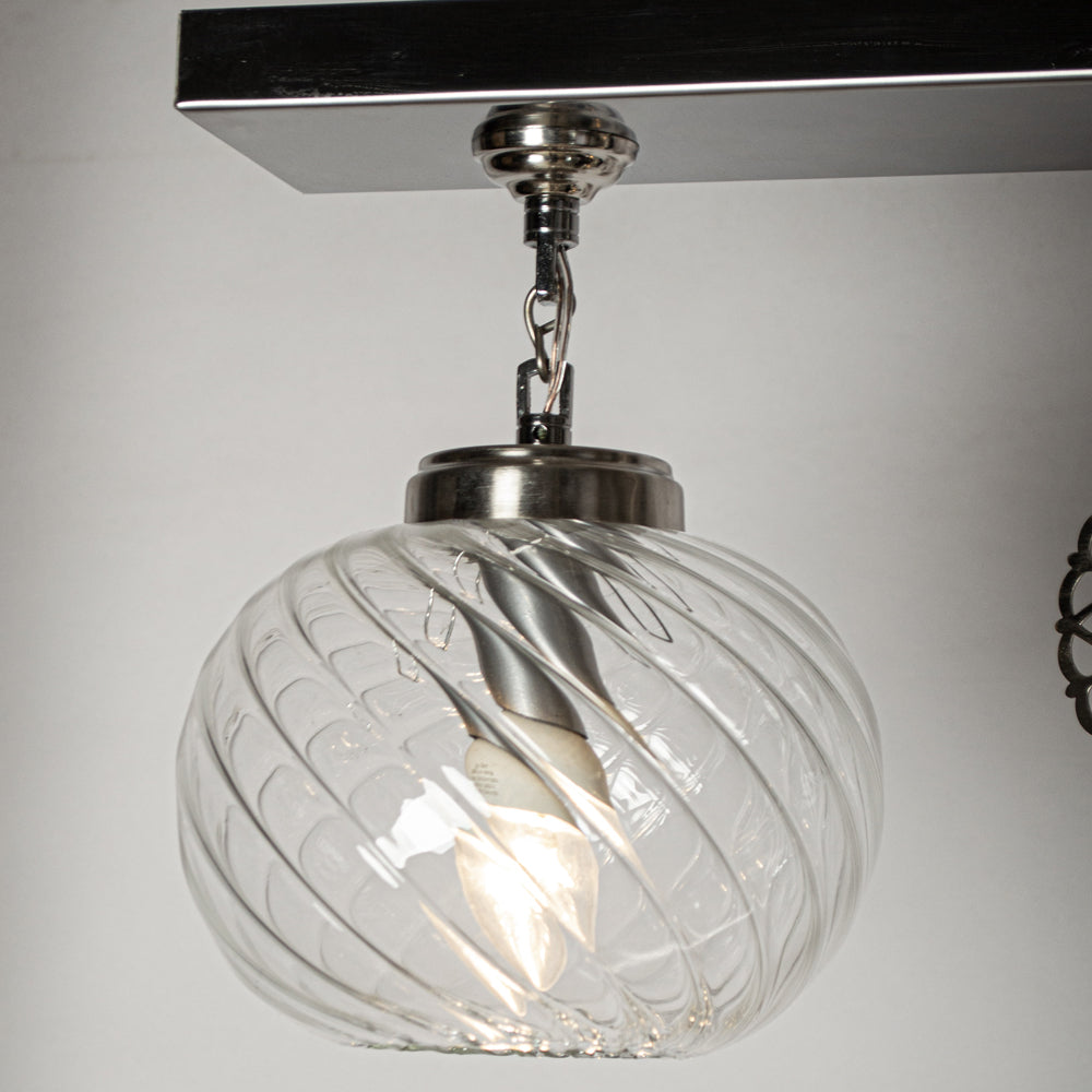 Chandelier, 7 Lights, Copper, 120×65cm - Silver