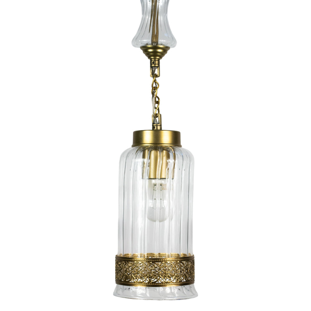 Arabesque Chandelier, 1 Lights, Copper, 14×65cm - Oxide