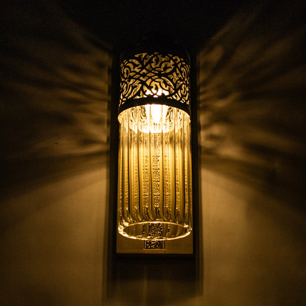 Arabesque Wall Lamp, 1 Lights, Copper, 12×36cm - Silver