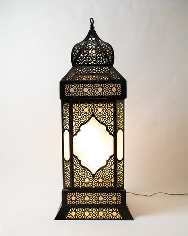 Ramadan Lantern, 4 Light, Metal, 110×43cm - Black