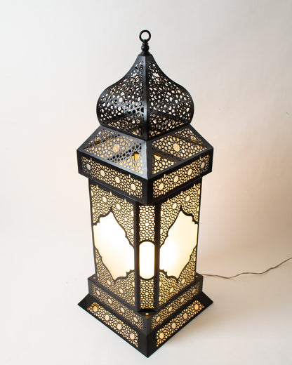 Ramadan Lantern, 4 Light, Metal, 110×43cm - Black