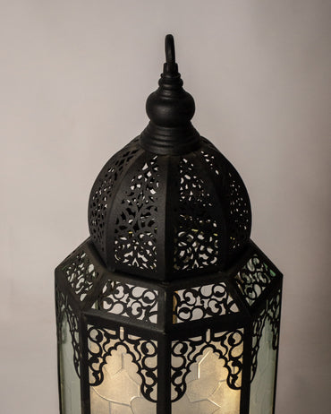 Ramadan Lantern, 1 Light, Metal, 75cm - Black