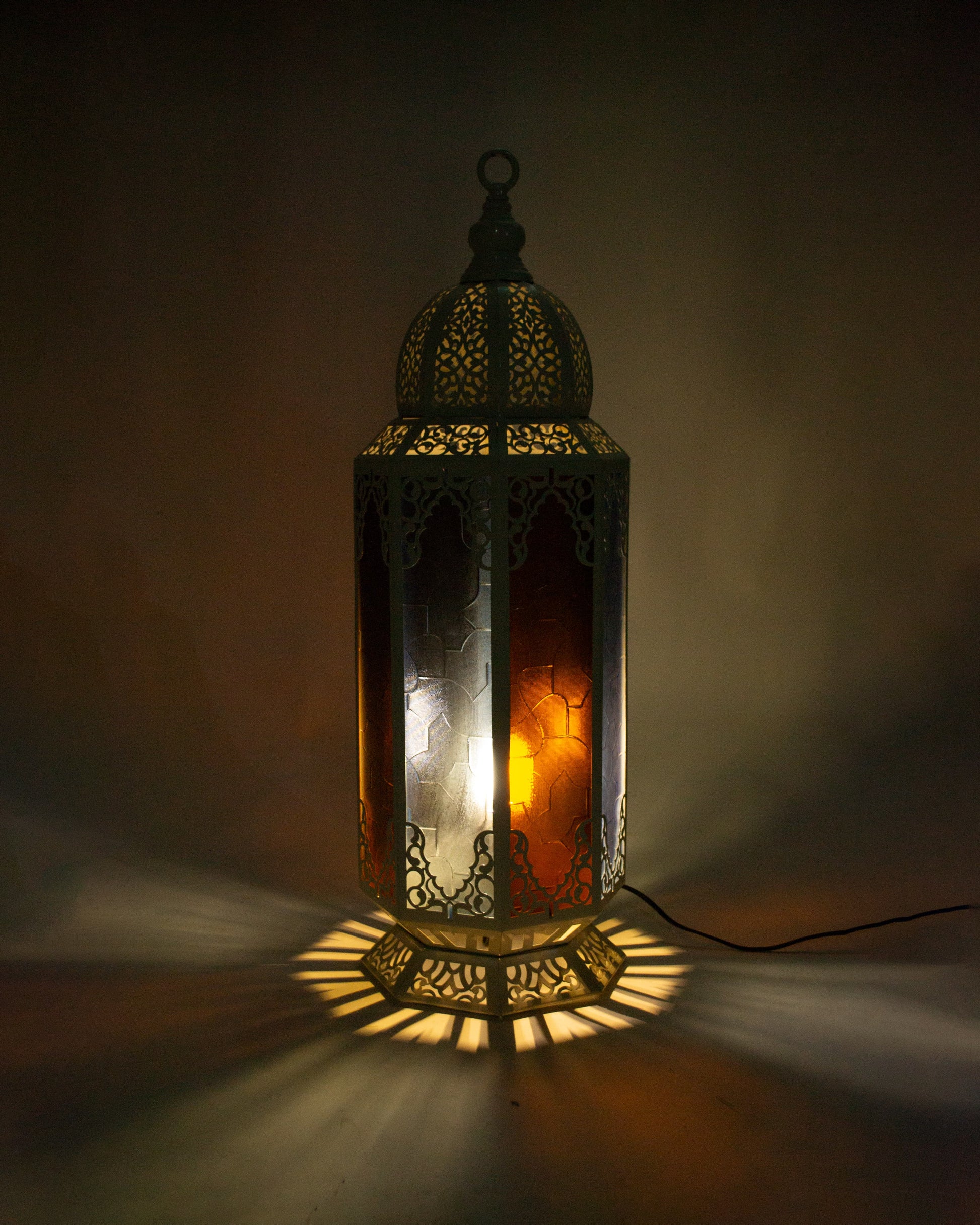 Ramadan Lantern, 1 Light, Metal, 75cm - Gold