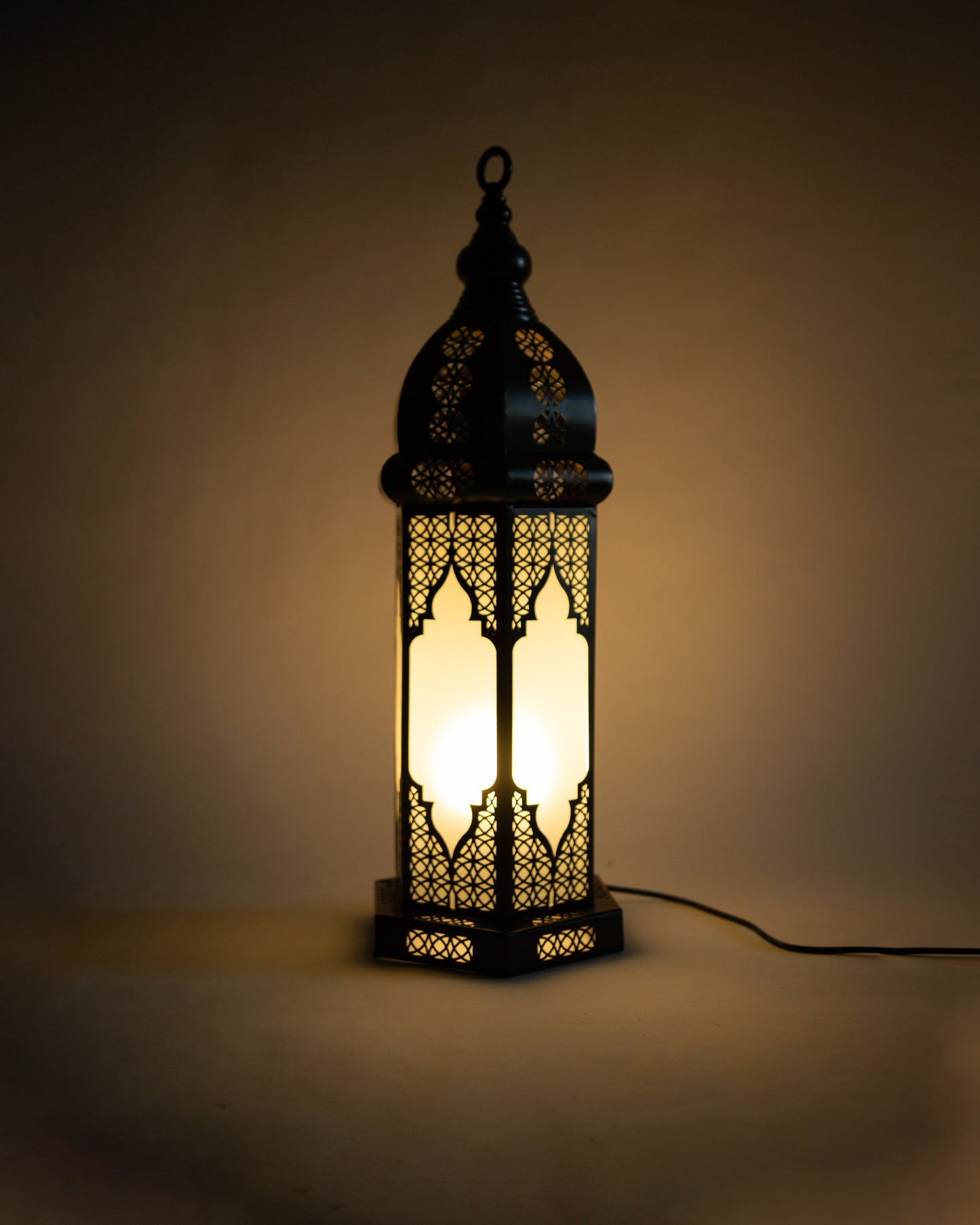 Ramadan Lantern, 1 Light, Metal, 65×25cm - Black