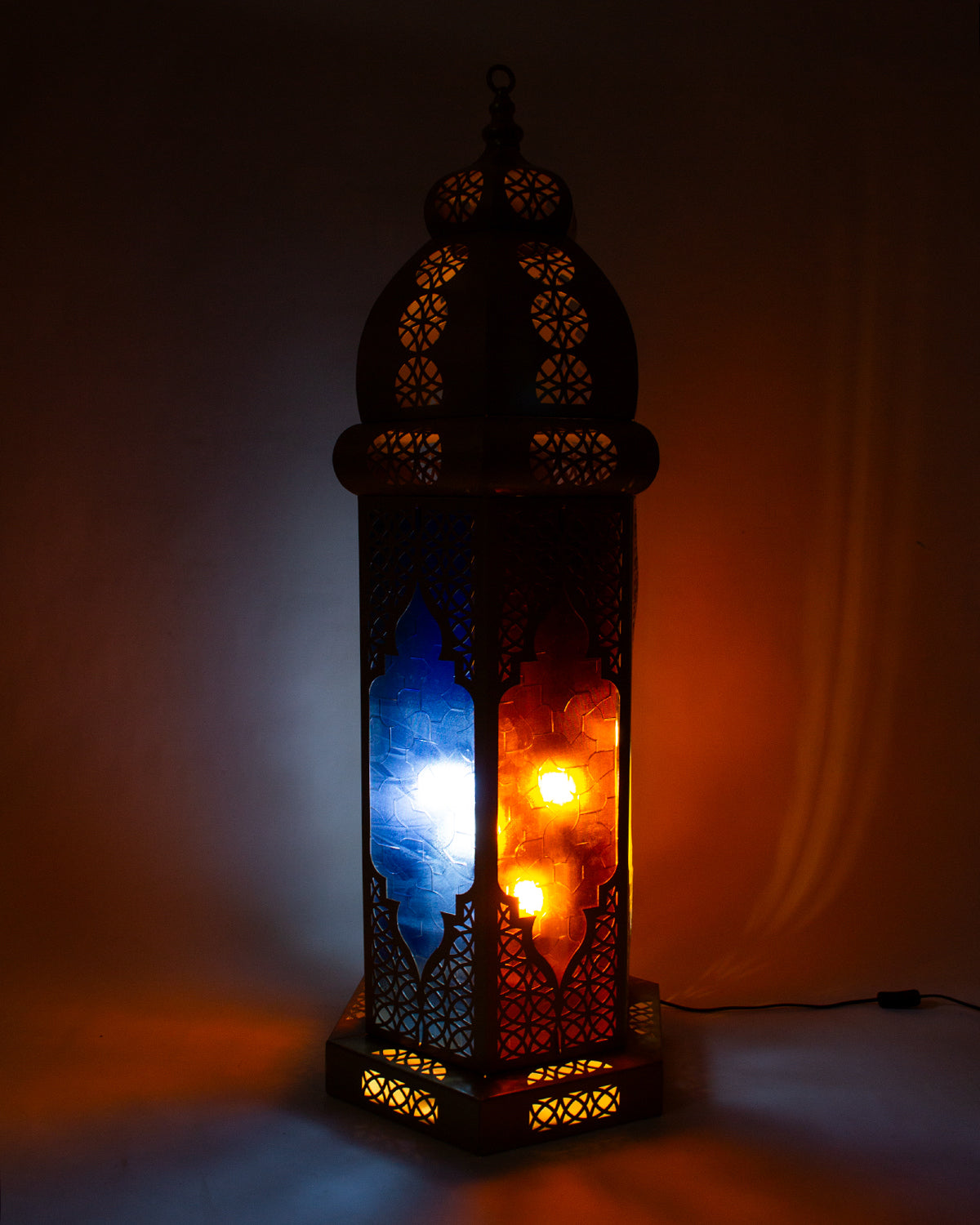 Ramadan Lantern, 1 Light, Metal, 65×25cm - Gold