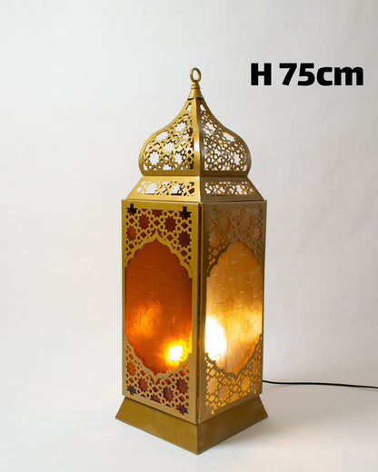 Ramadan Lantern, 1 Light, Metal, 75×25cm - Gold