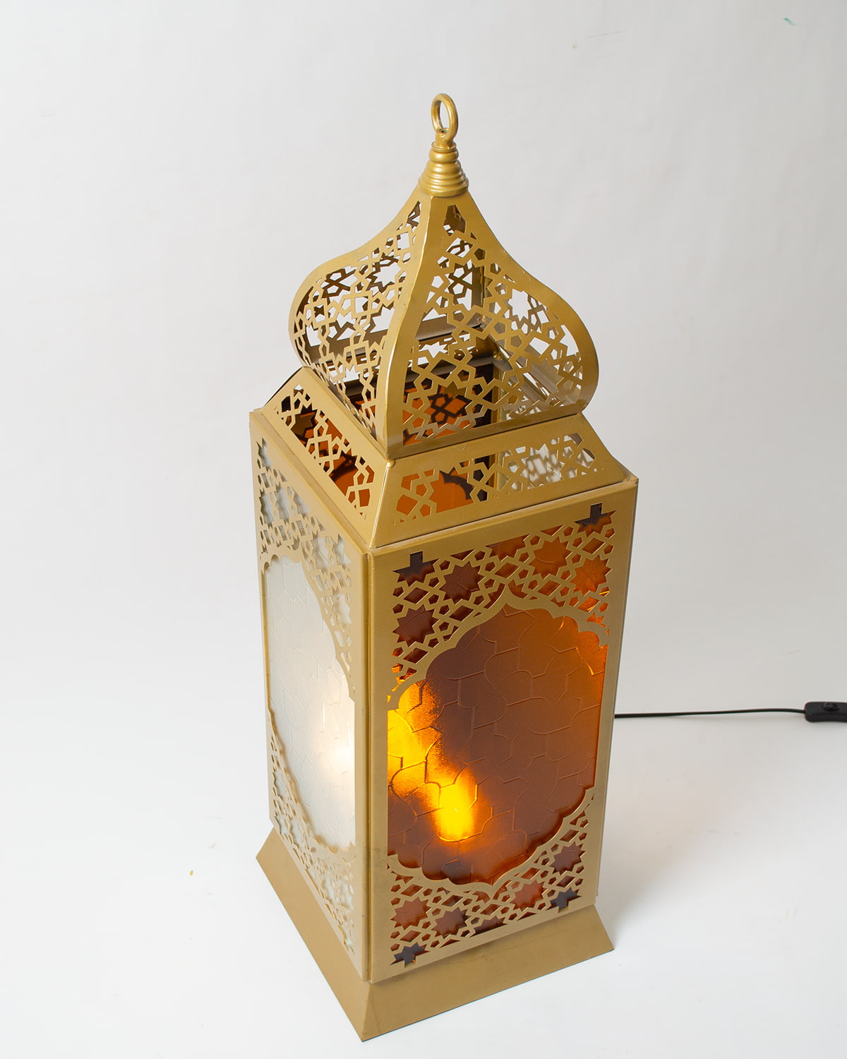 Ramadan Lantern, 1 Light, Metal, 95×30cm - Gold